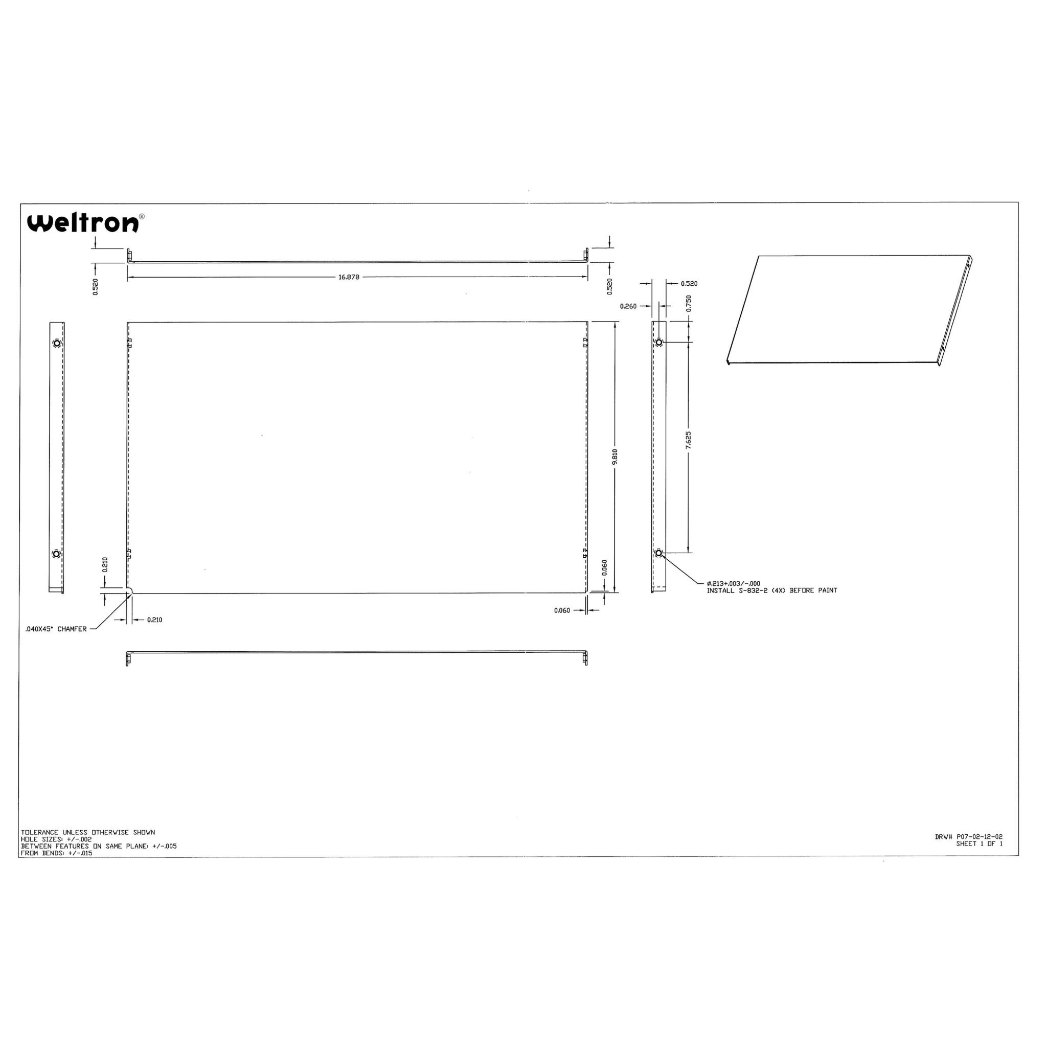 Weltron 12 Port Rack Mount Fiber Enclosure