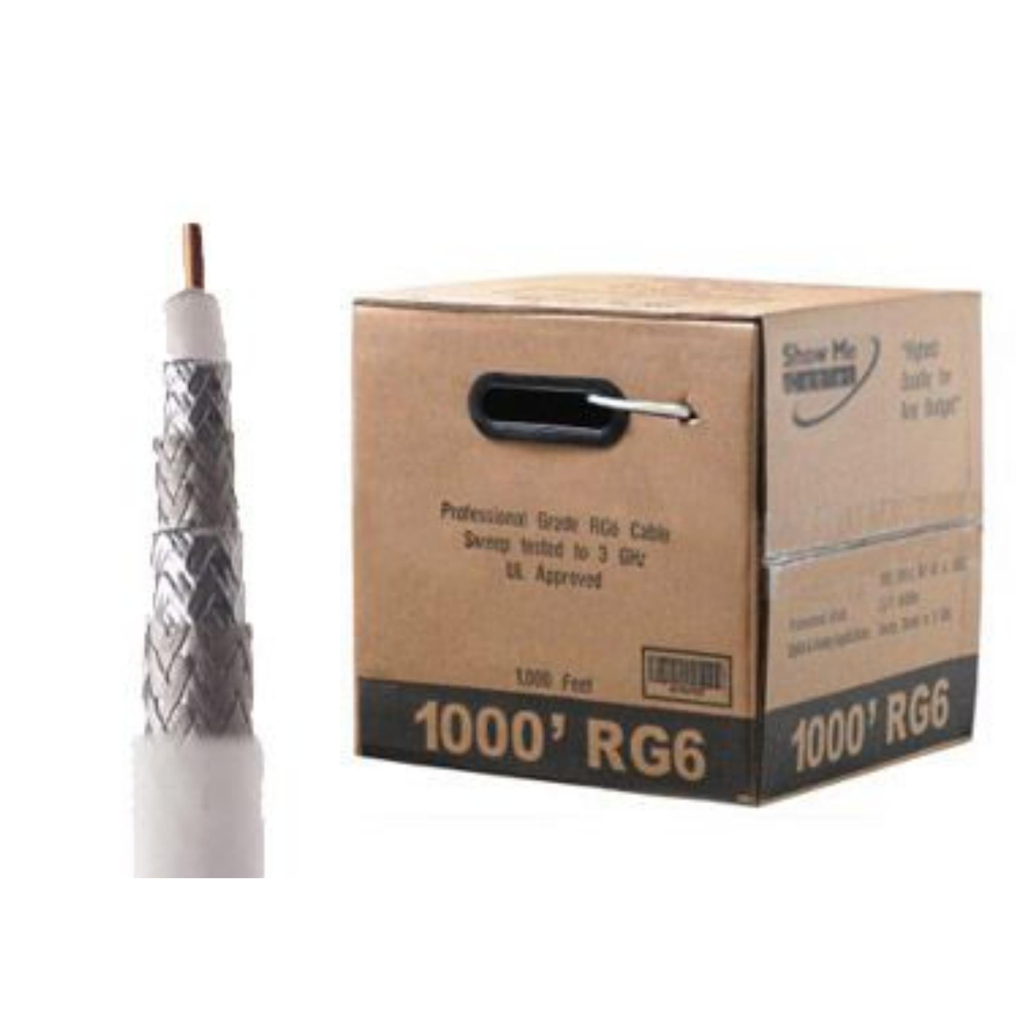 COMMSCOPE USA White Plenum RG6 Coaxial Cable 1000ft | CMP National Digital Satellite Compliance