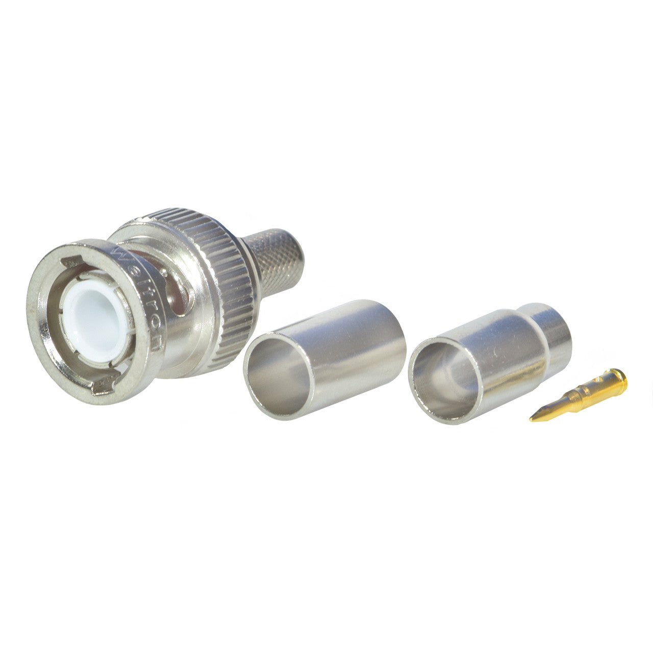 Weltron BNC 3PC Male Plug Crimp Connector for RG-6