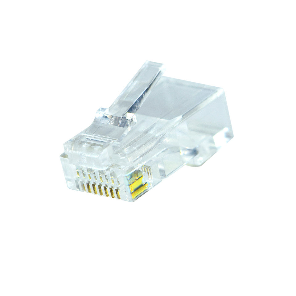 Weltron RJ-45 Connector for CAT6 Without Loading Bar, Jar of 100 pieces
