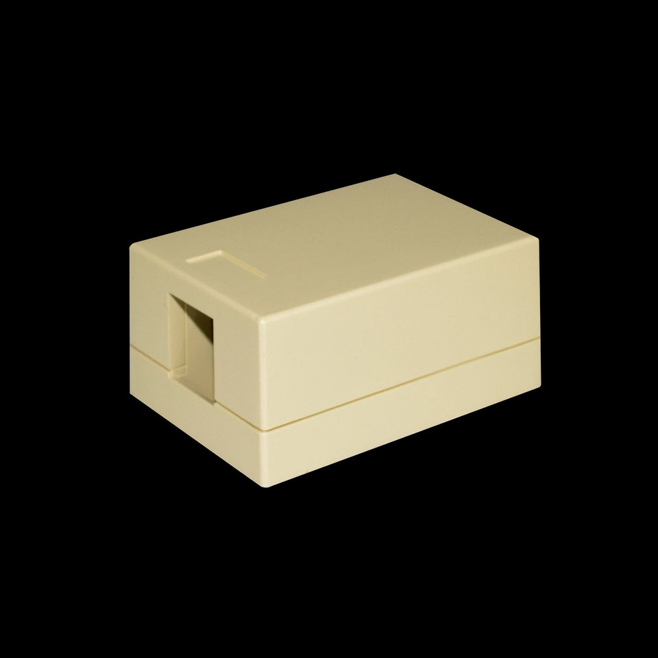 Weltron 1 Ivory Port Surface Mount Box