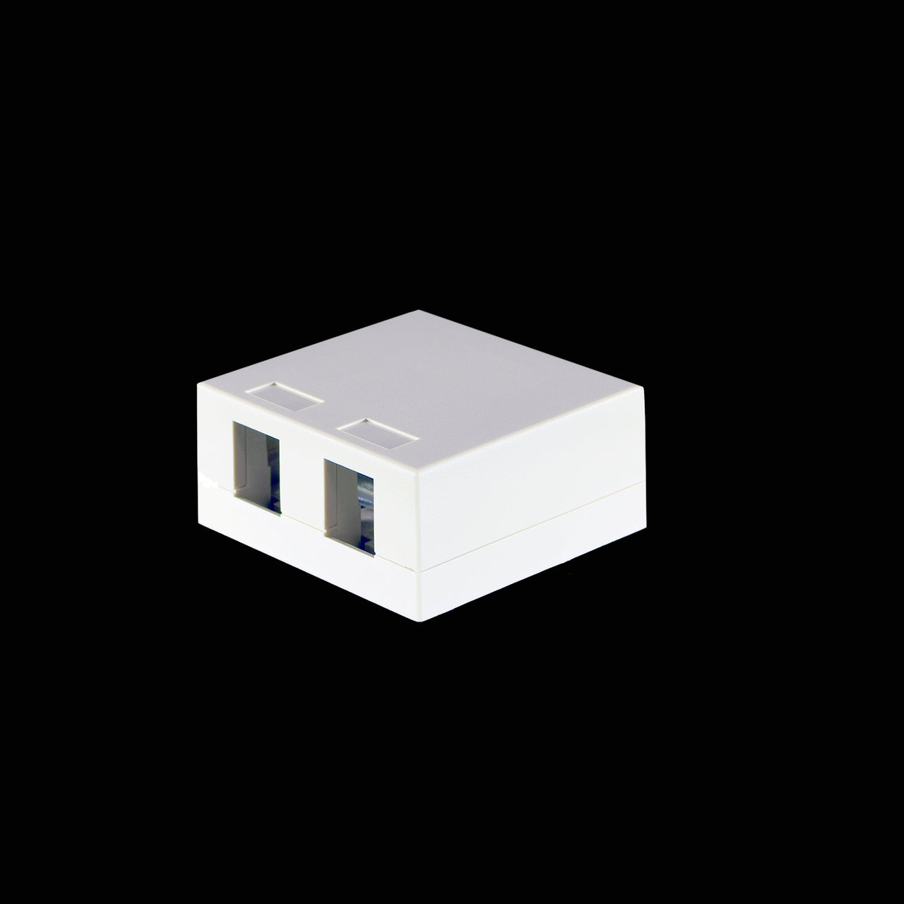 Weltron 2 White Port Surface Mount Box