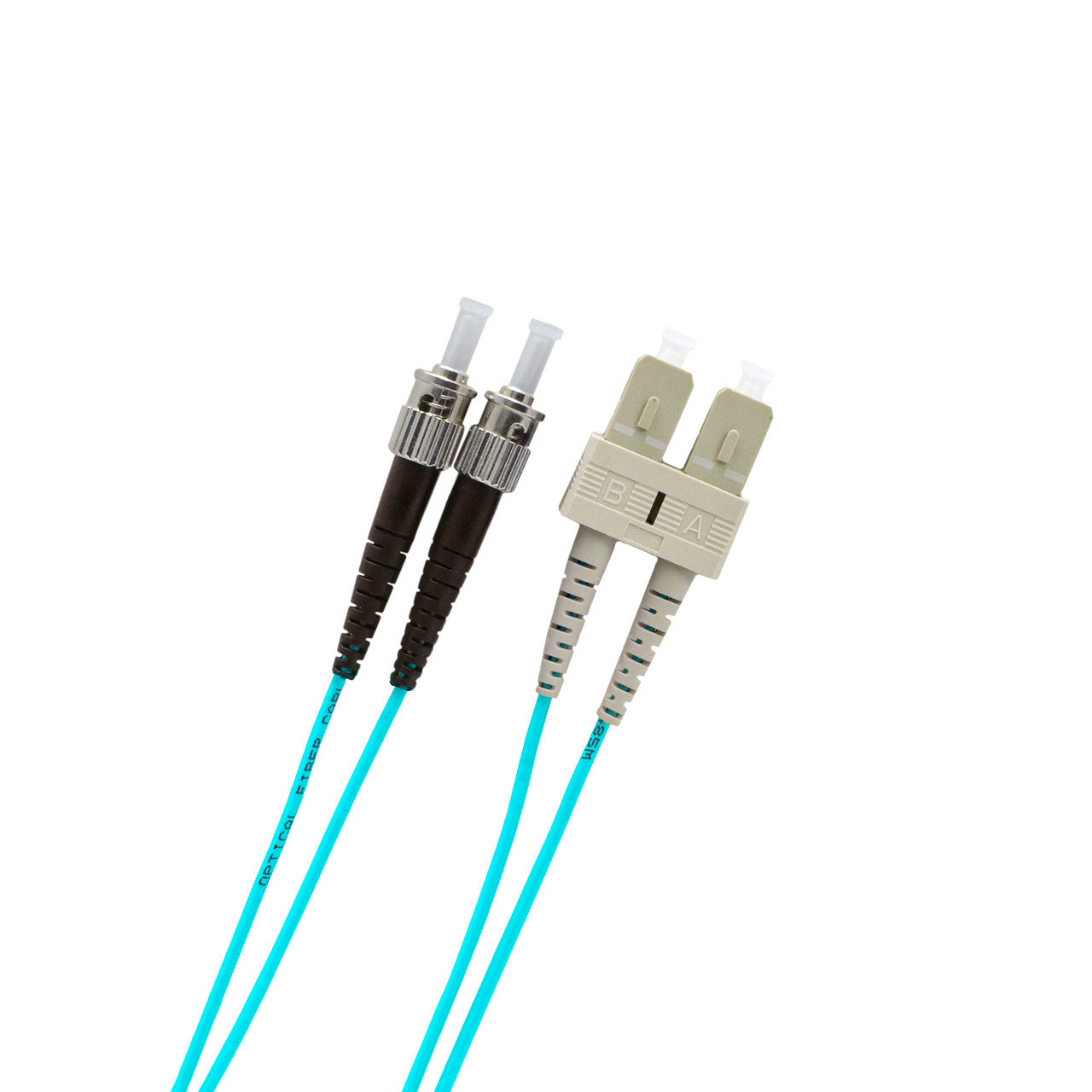 Weltron ST/SC 50/125 Multimode OM3 Duplex Fiber Patch Cable