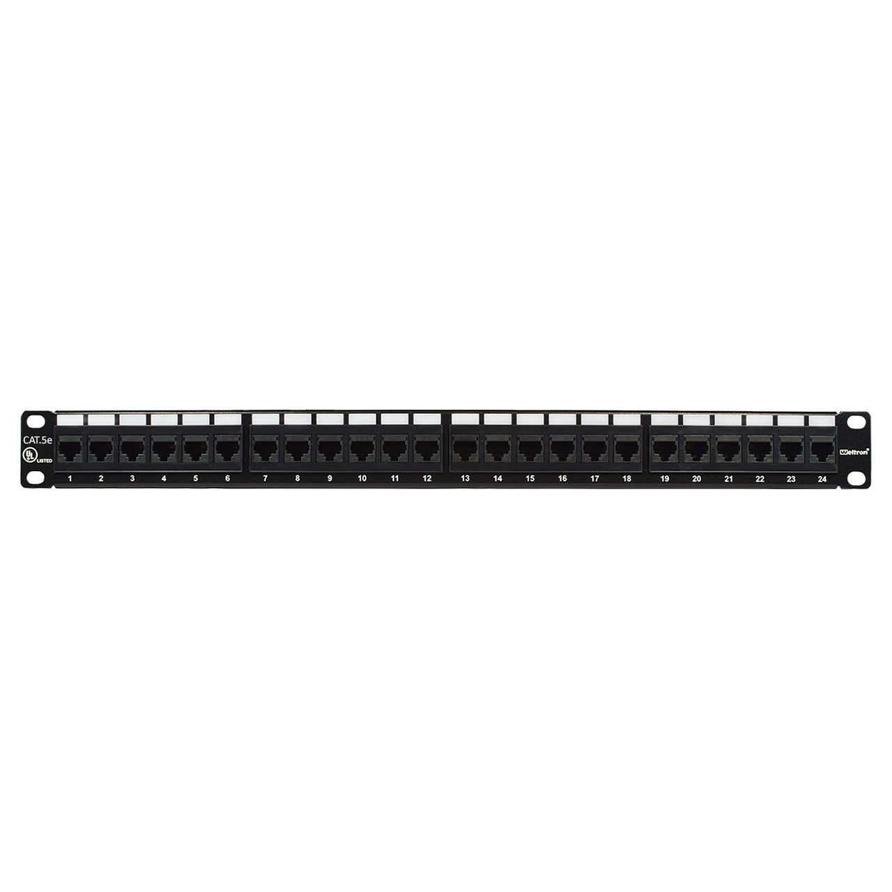 Weltron 24 Port CAT5E 110 Patch Panel