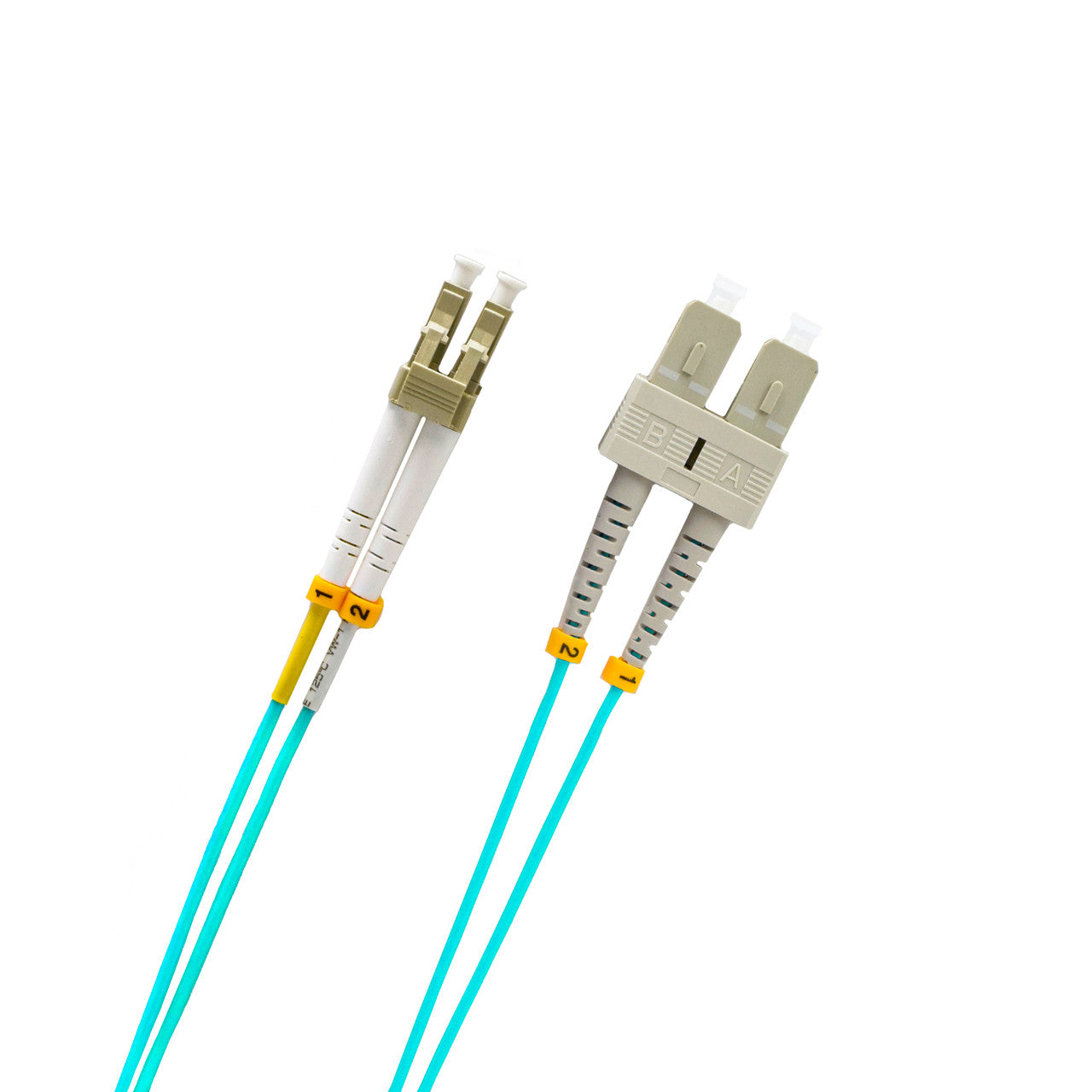 Weltron LC/SC 50/125 Multimode OM3 Duplex Fiber Patch Cable
