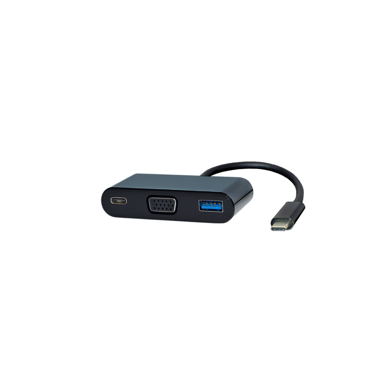 Weltron USB-C to VGA, USB-A, USB-C Multiport Adapter