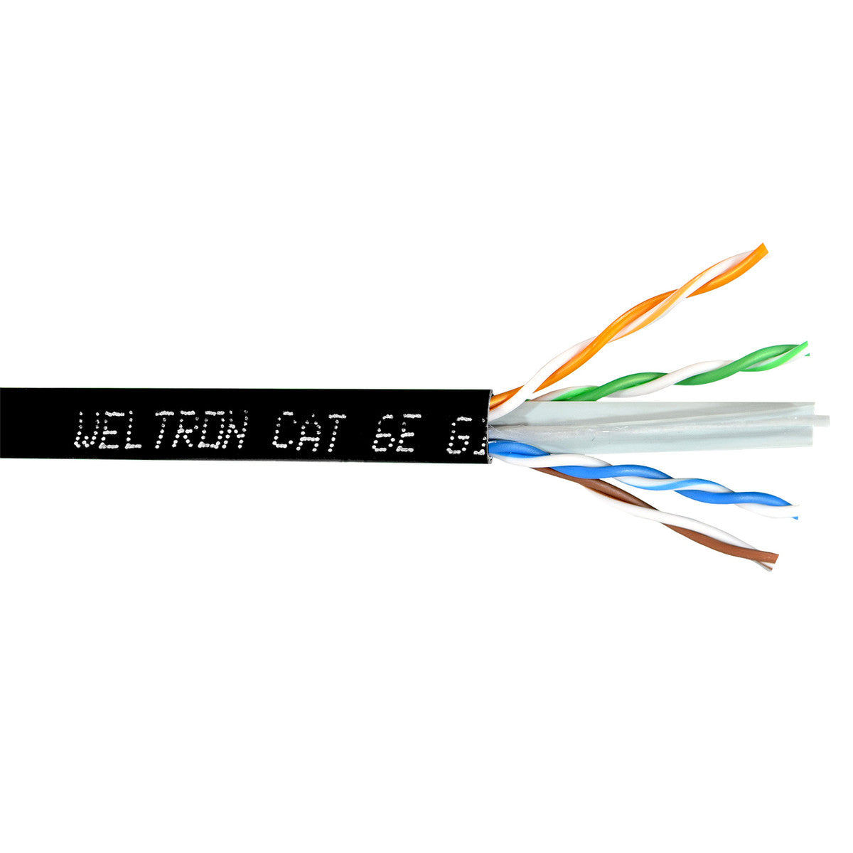 Weltron 1000FT Black Category 6 U/UTP 23AWG Solid CMR Bulk Cable