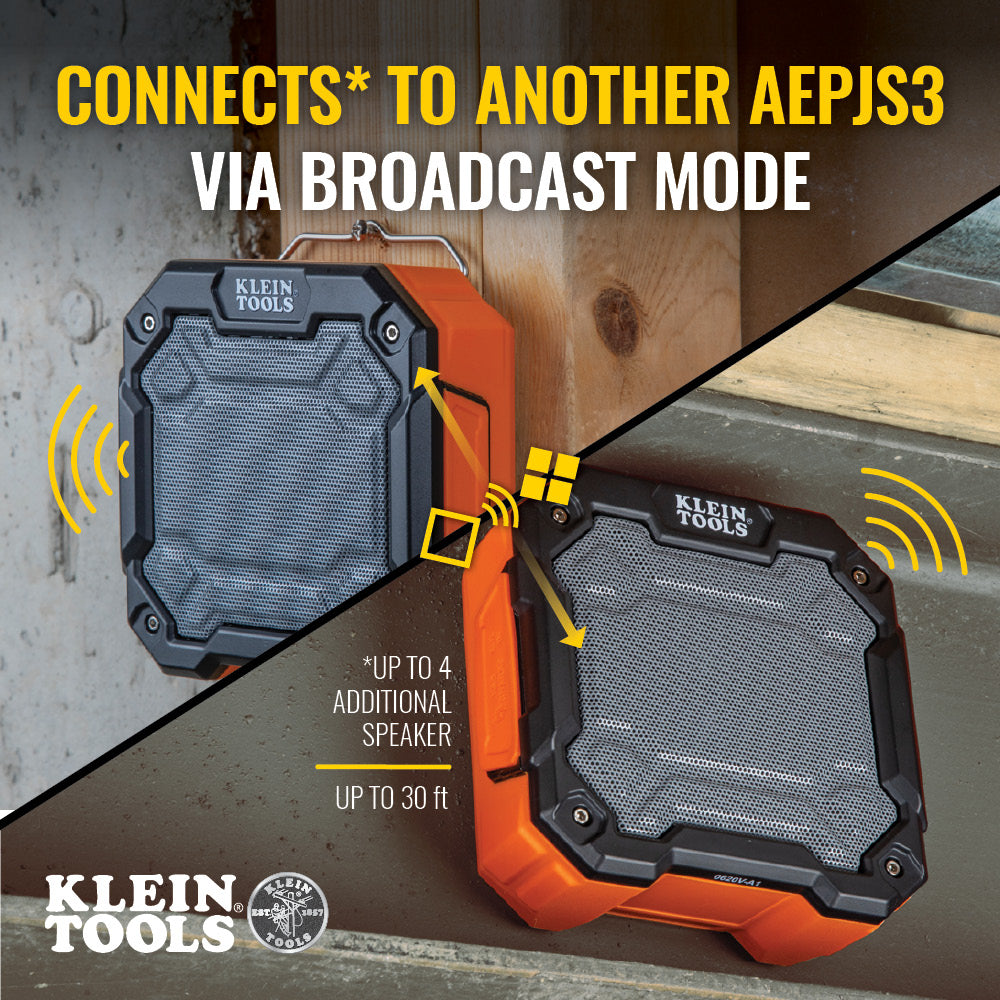 Klein Tools Bluetooth® Jobsite Speaker with Magnet and Hook