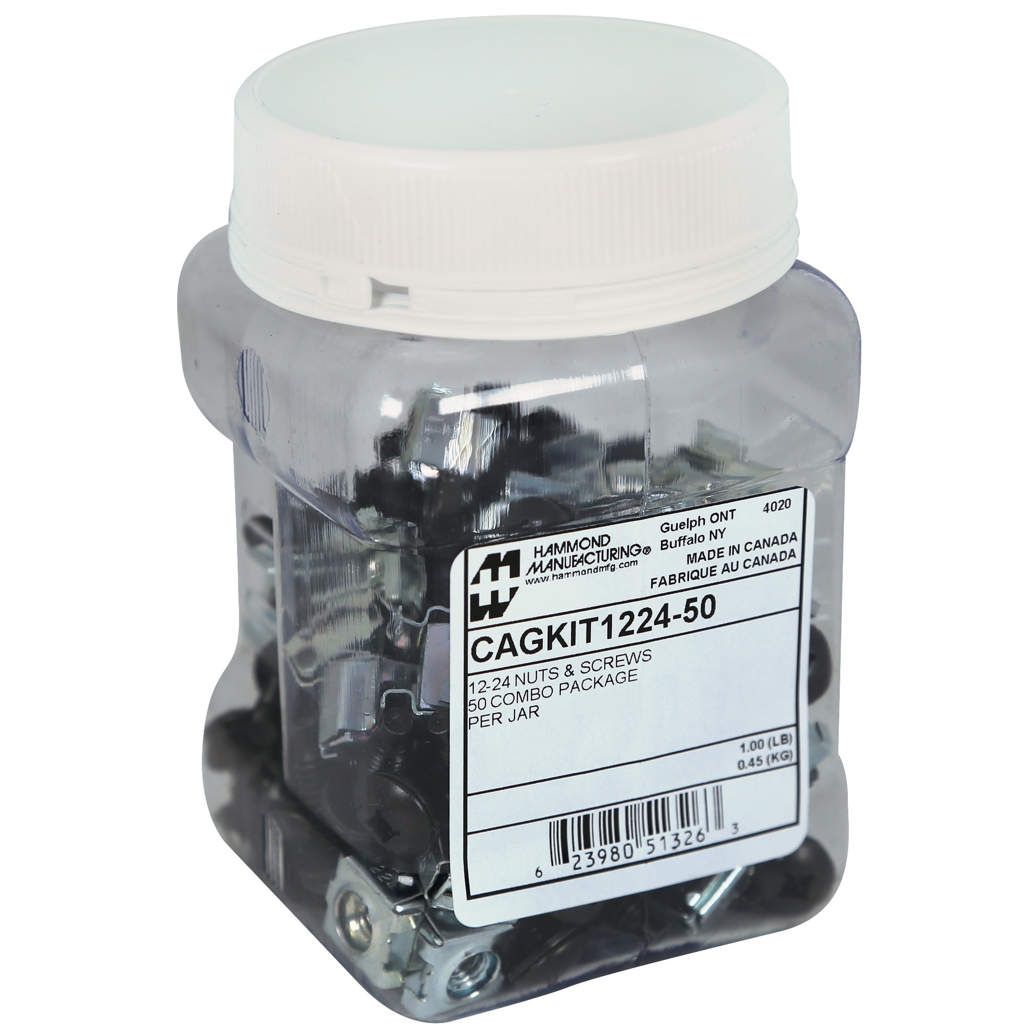 Hammond 50PK 12-24 CAGNUTS & SCREWS