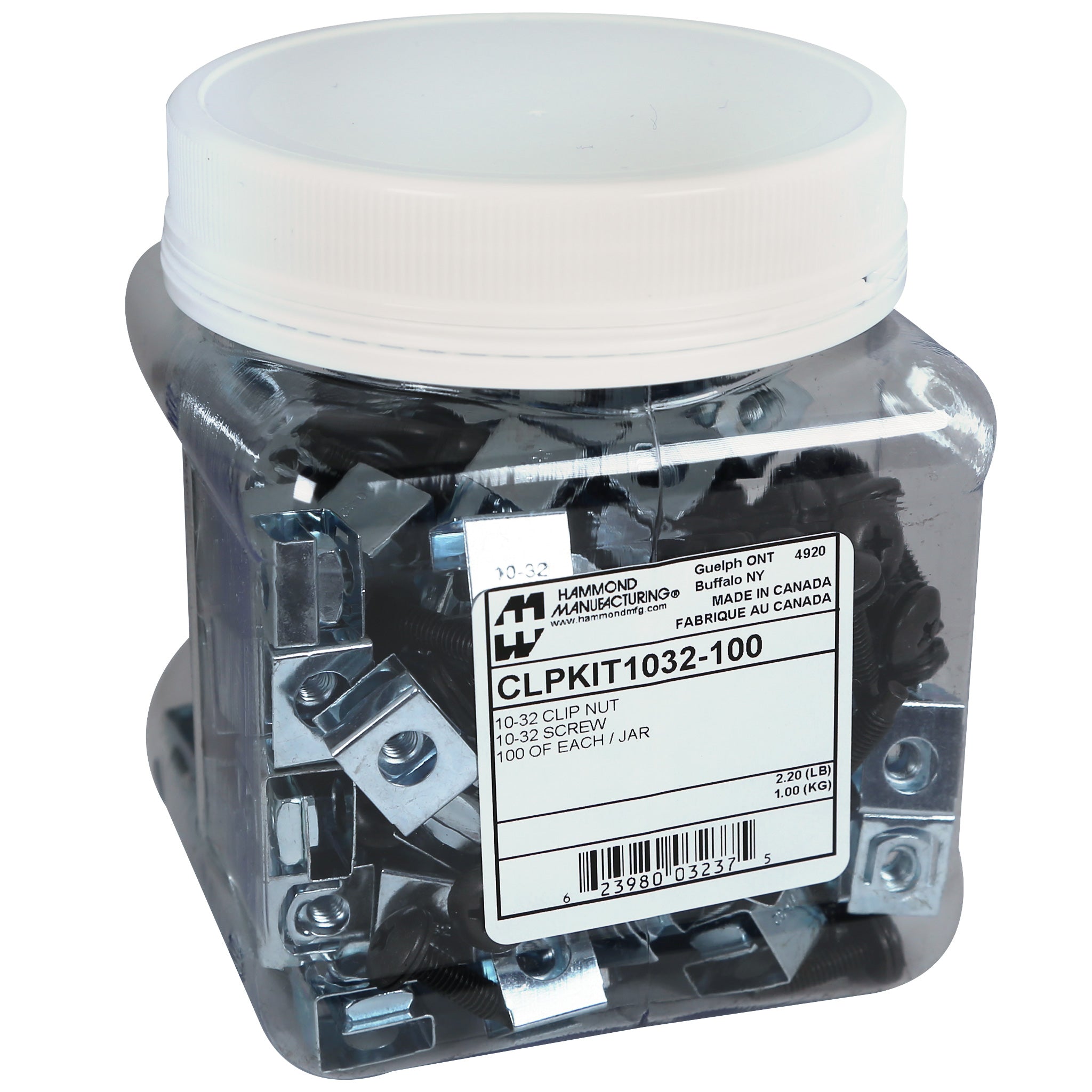 Hammond 100PK 10-32 CLIPNUTS & SCREWS