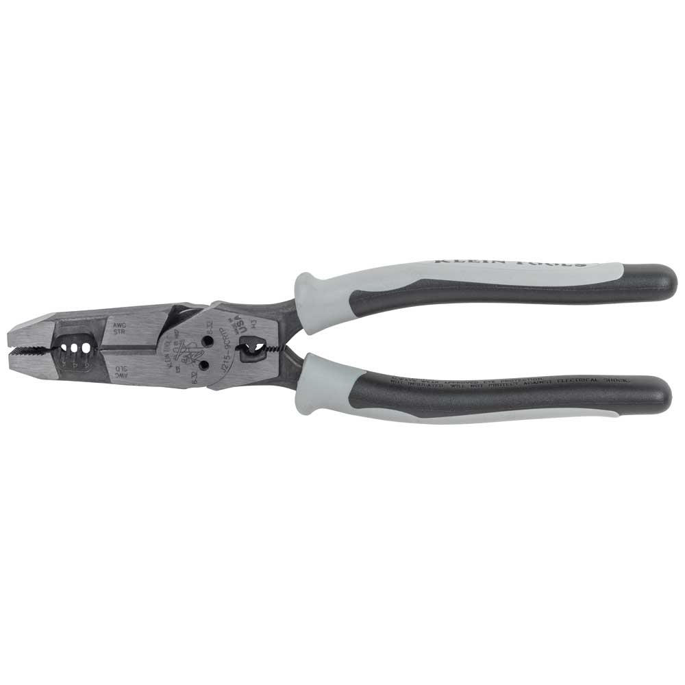 Klein Tools Hybrid Pliers with Crimper, Fish Tape Puller and Wire Stripper