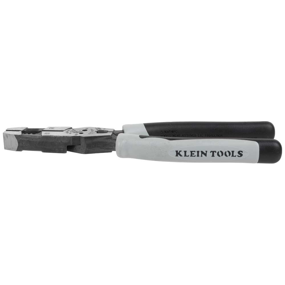 Klein Tools Hybrid Pliers with Crimper, Fish Tape Puller and Wire Stripper
