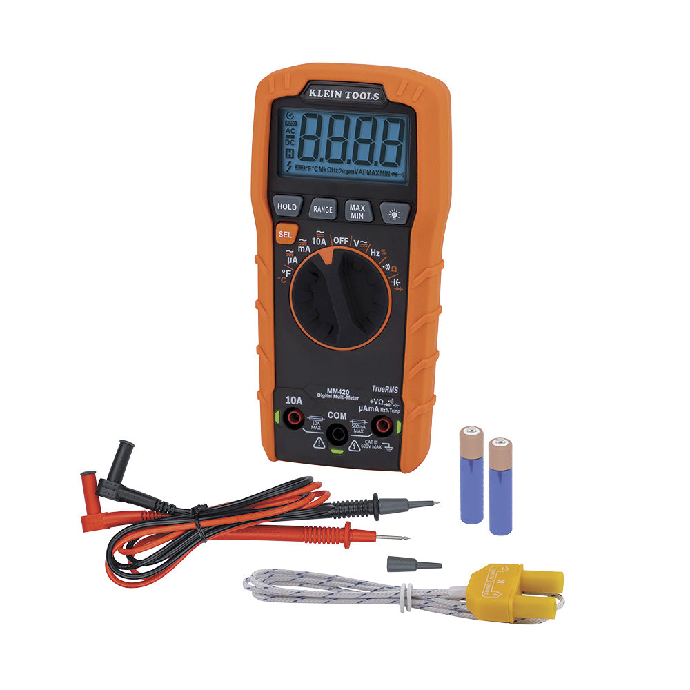 Klein Tools Digital Multimeter with True RMS Auto Ranging and Temperature Measurement