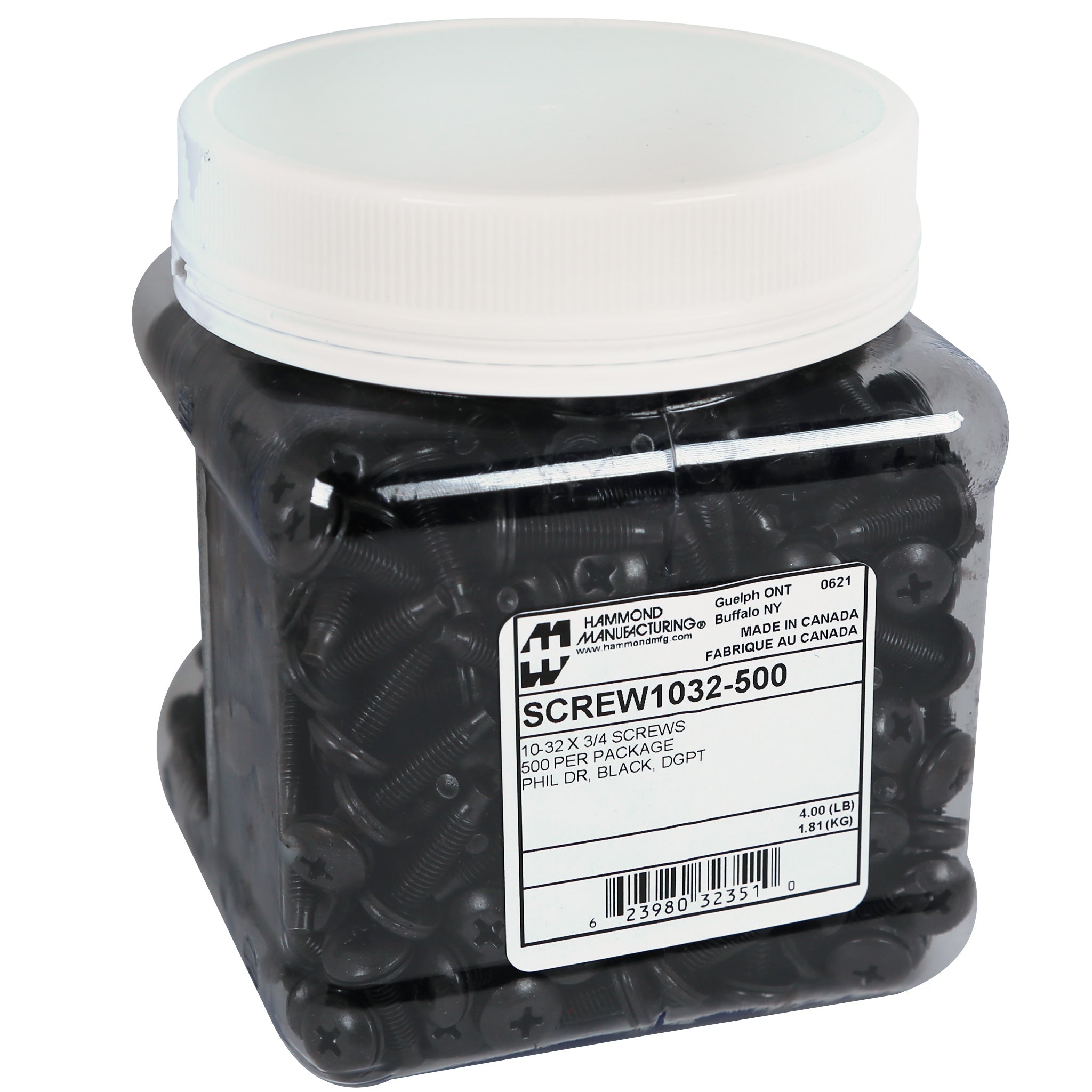 Hammond 500-PKG 10-32 QUADREX RK SCREW