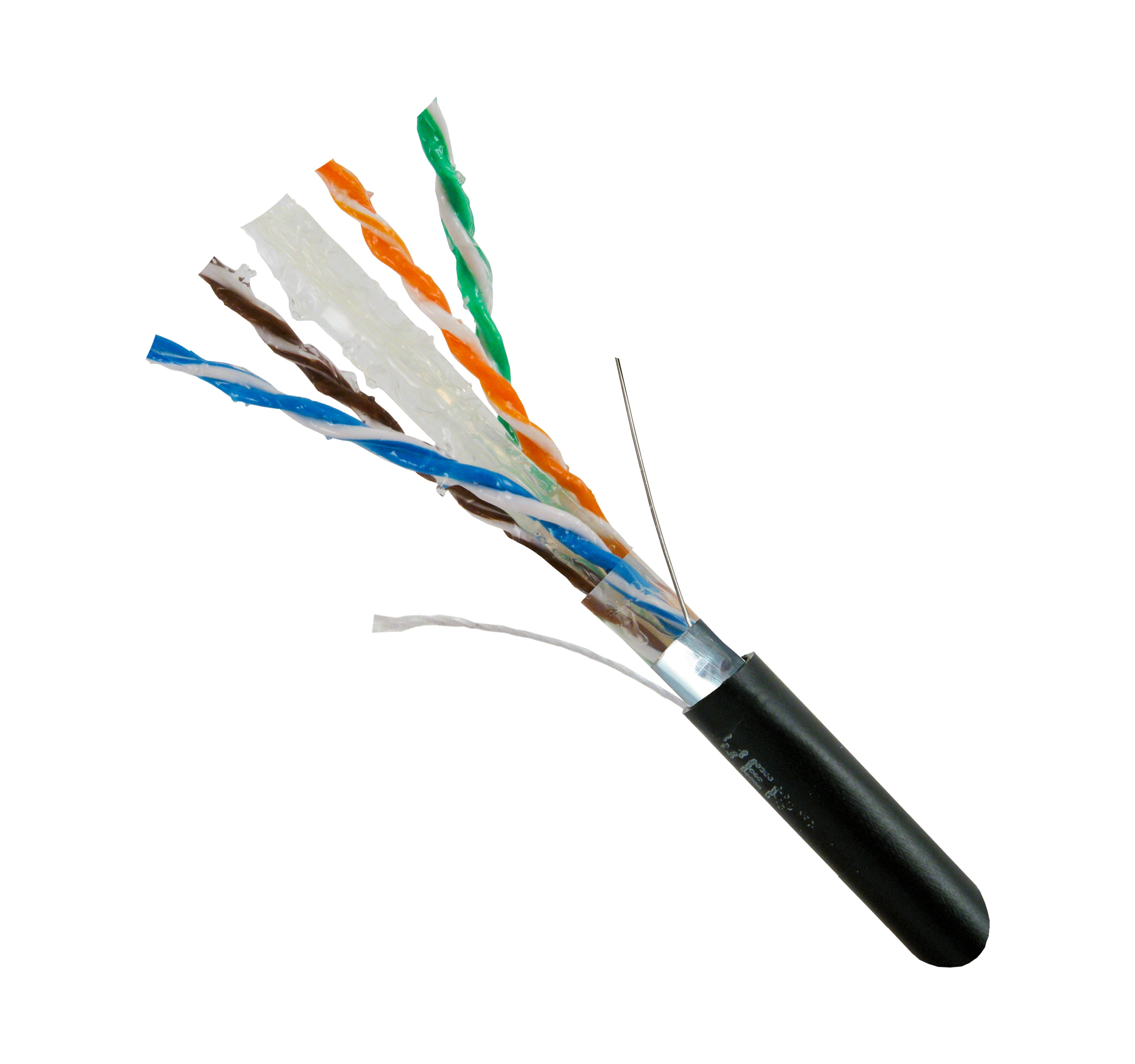 1000ft Direct Burial CAT6 Shielded Cable | Black Outdoor Ethernet