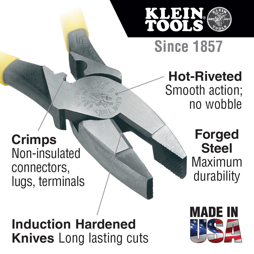 Klein Tools Lineman's Crimping Pliers, 9-Inch