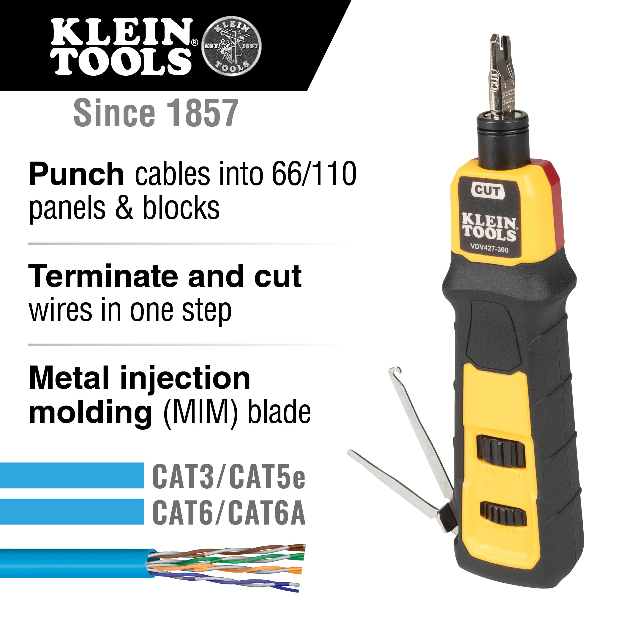 Klein Tools Impact Punchdown Tool, 66/110 Blade