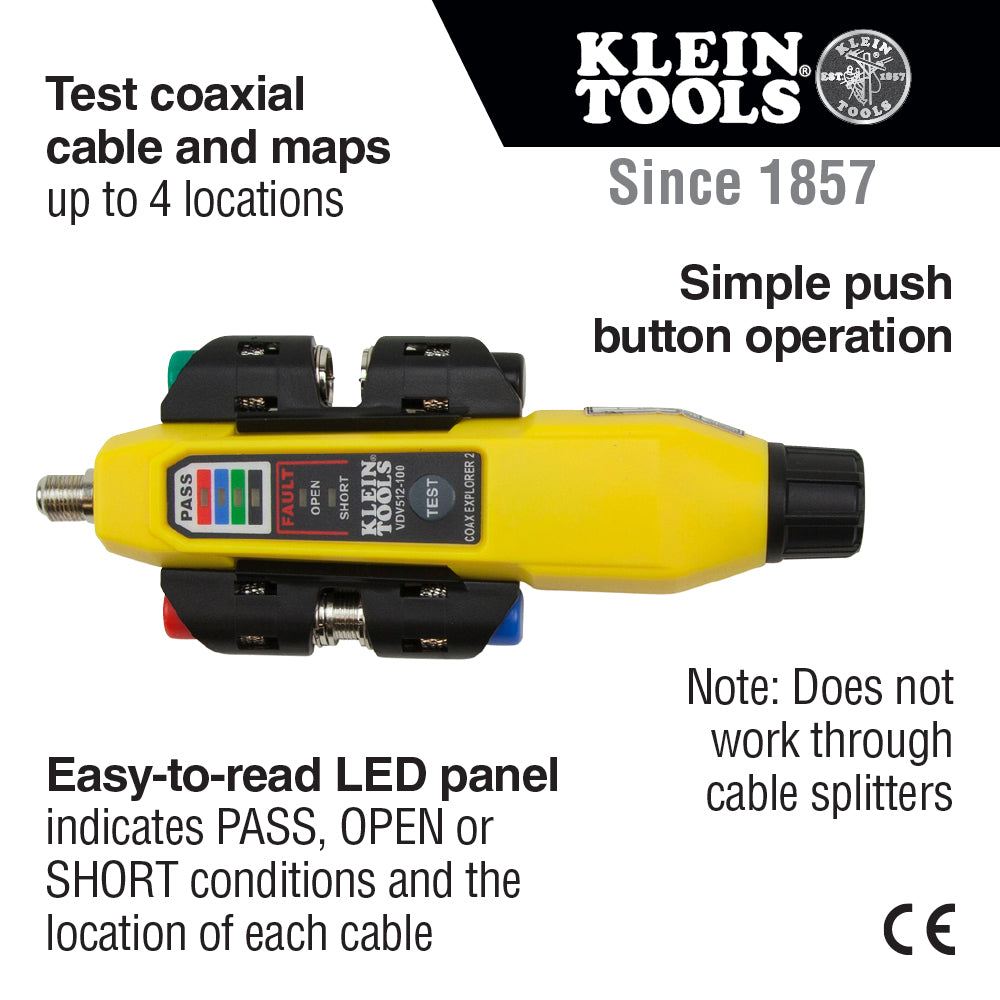 Klein Tools Cable Tester, Coax Explorer® 2 Tester with Remote Kit