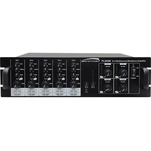 Speco 160 Watt 5x4 Multisource/ Multizone PA Amplifier