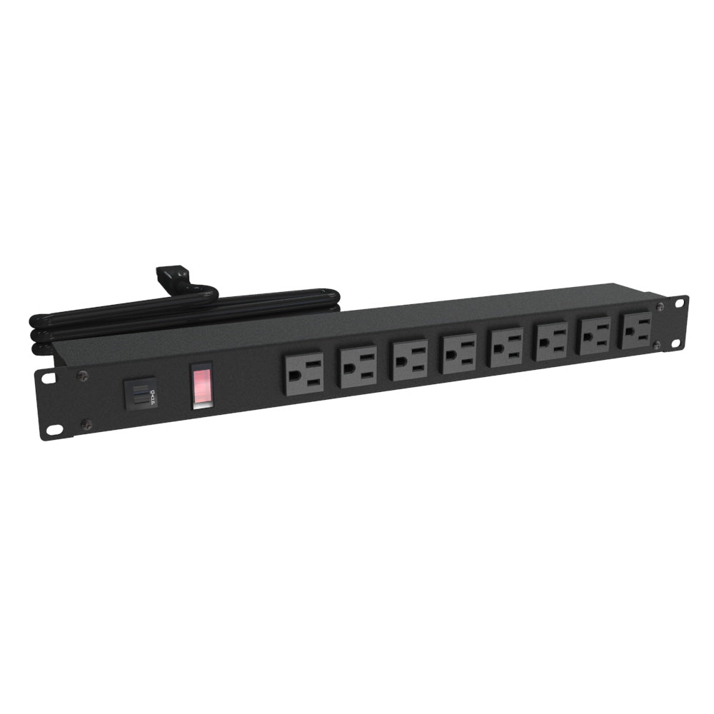 Hammond 8XFRNT 5-15R RACK OUTLET STRIP
