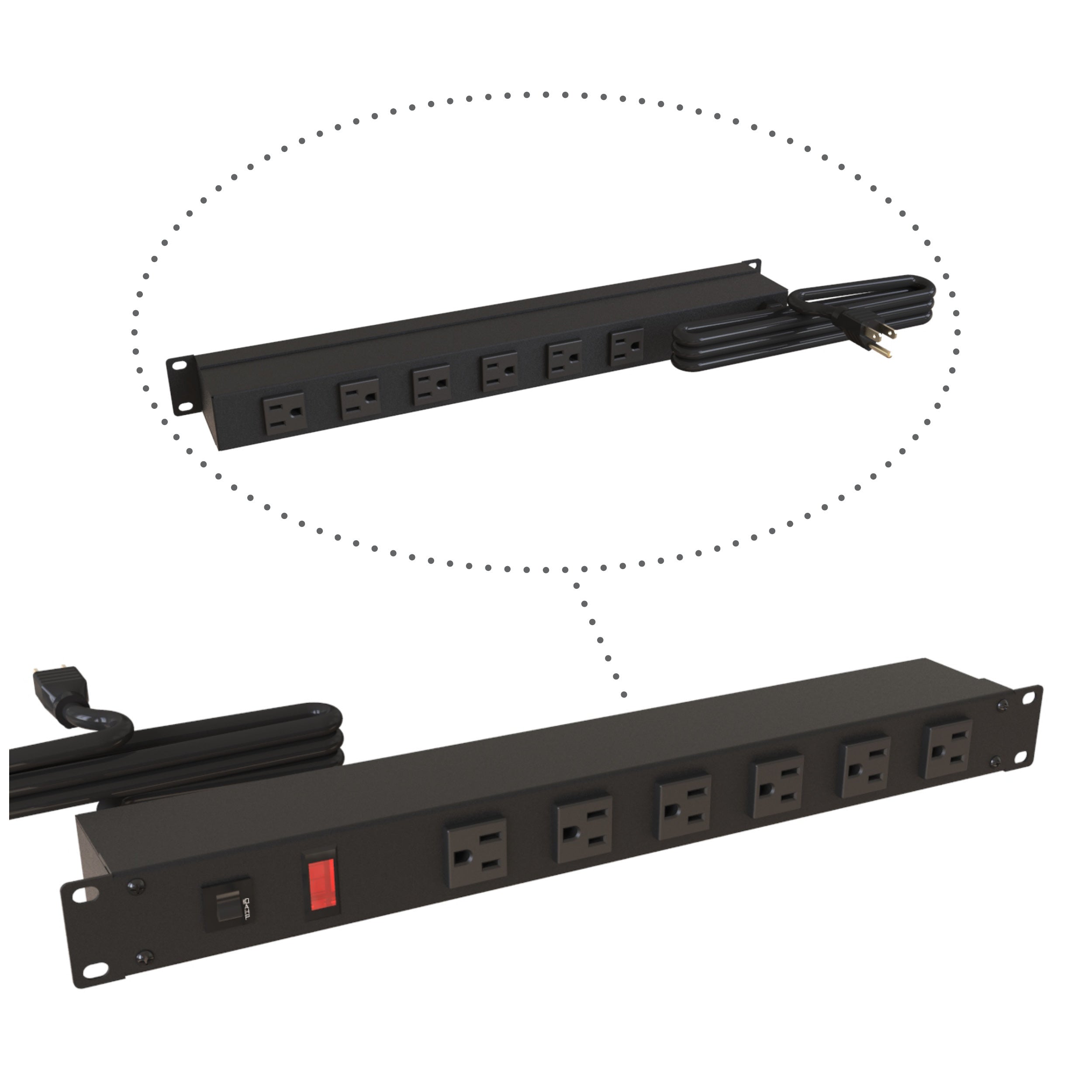 Hammond 19" RACK MOUNT, LIGHT, 15' CRD