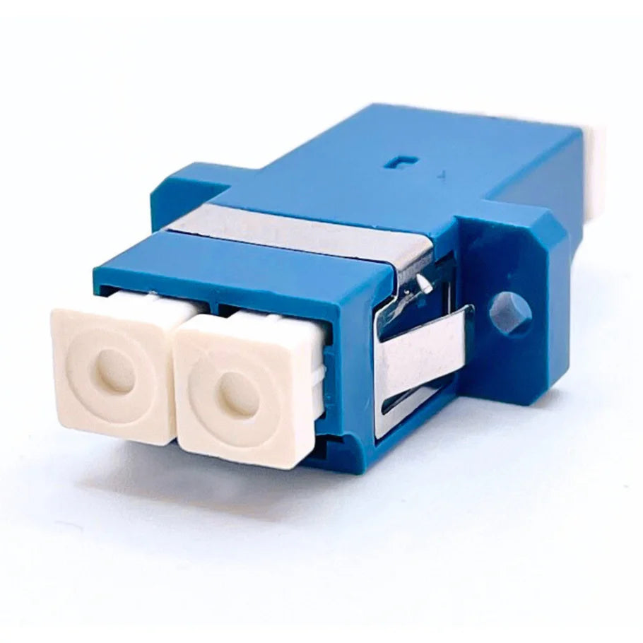 Weltron LC/UPC Duplex OM3 Multimode SC Footprint Fiber Optic Coupler with Flange