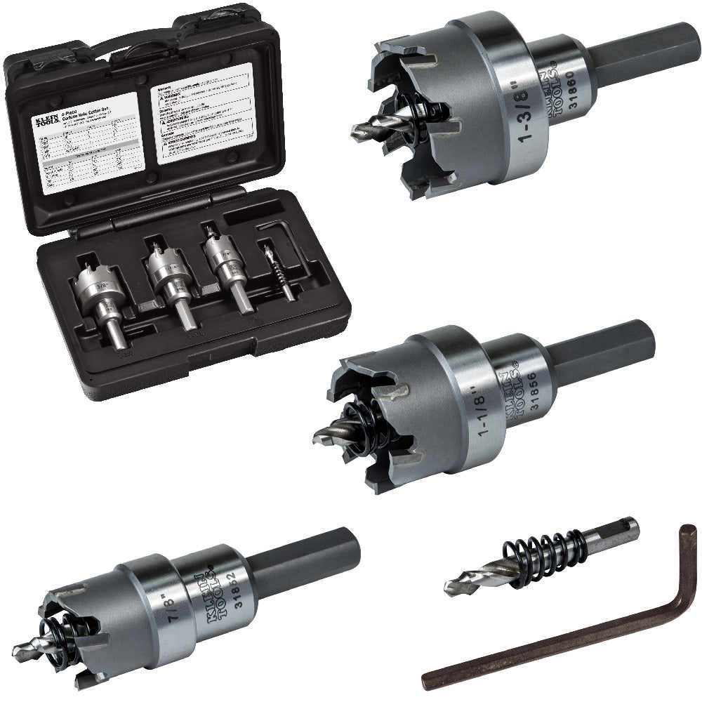 Klein Tools Hole Cutter Kit, Carbide Hole Cutter, 4-Piece