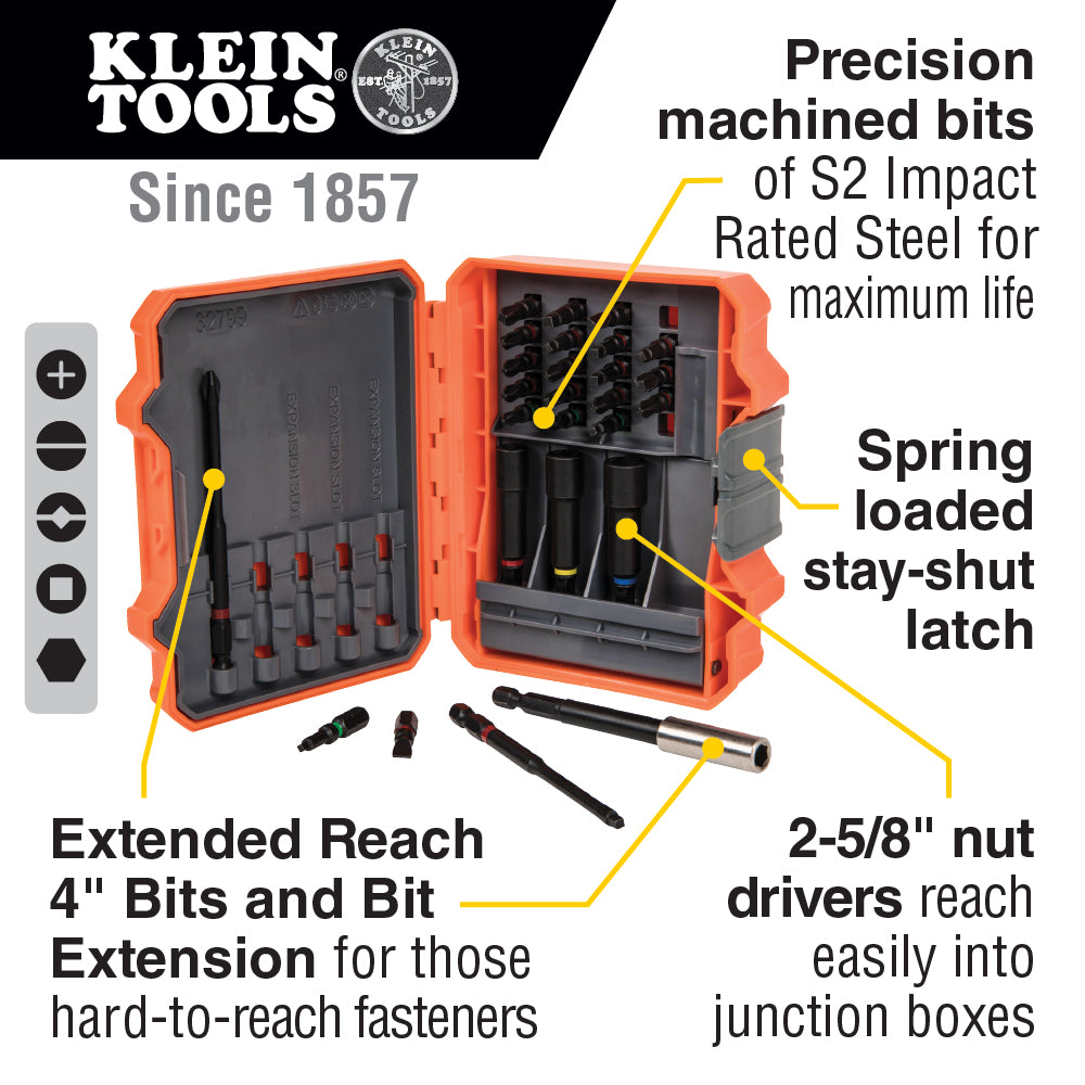 Klein Tools Pro Impact Power Bit Set, 26-Piece