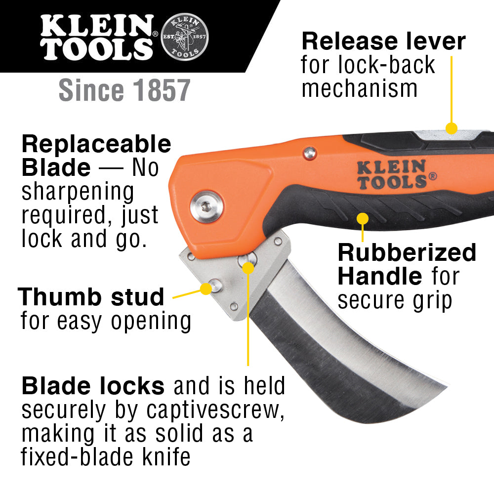 Klein Tools Cable Skinning Utility Knife w/Replaceable Blade