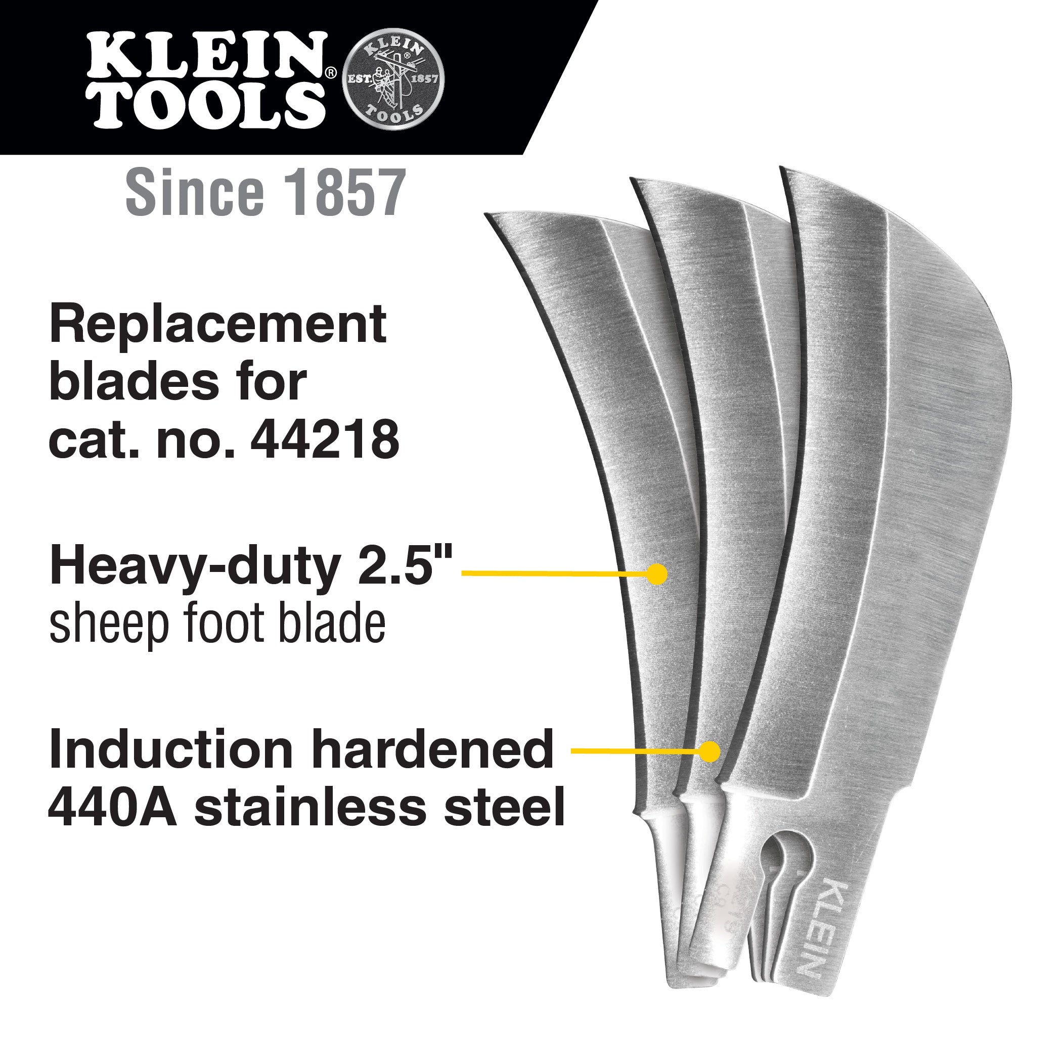 Klein Tools Replacement Hawkbill Blade for 44218 3-Pack