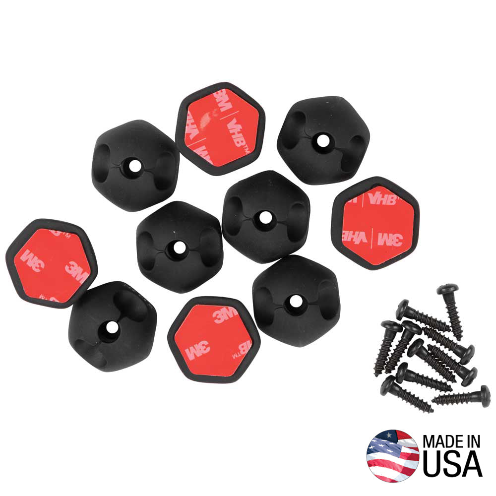 Klein Tools Self-Adhesive Cable Mounting Clips, 1 Slot (10-Pack)