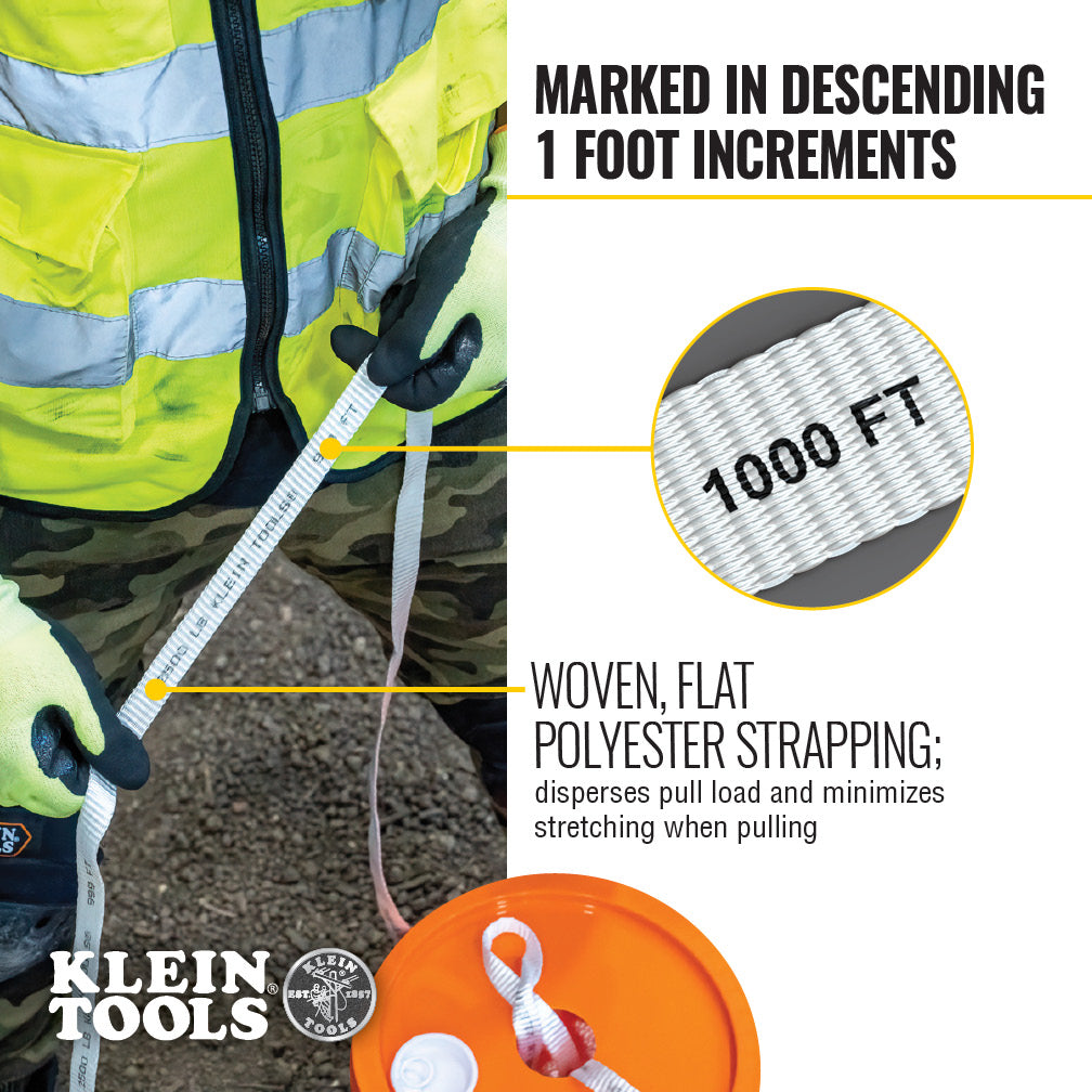 Klein Tools 1250LB X 200FT Mule Tape Utility Rope