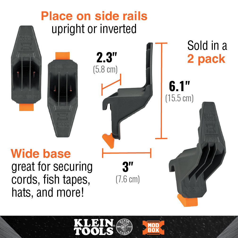 Klein Tools MODbox™ Multi-Hook Rail Attachment, 2-Pack