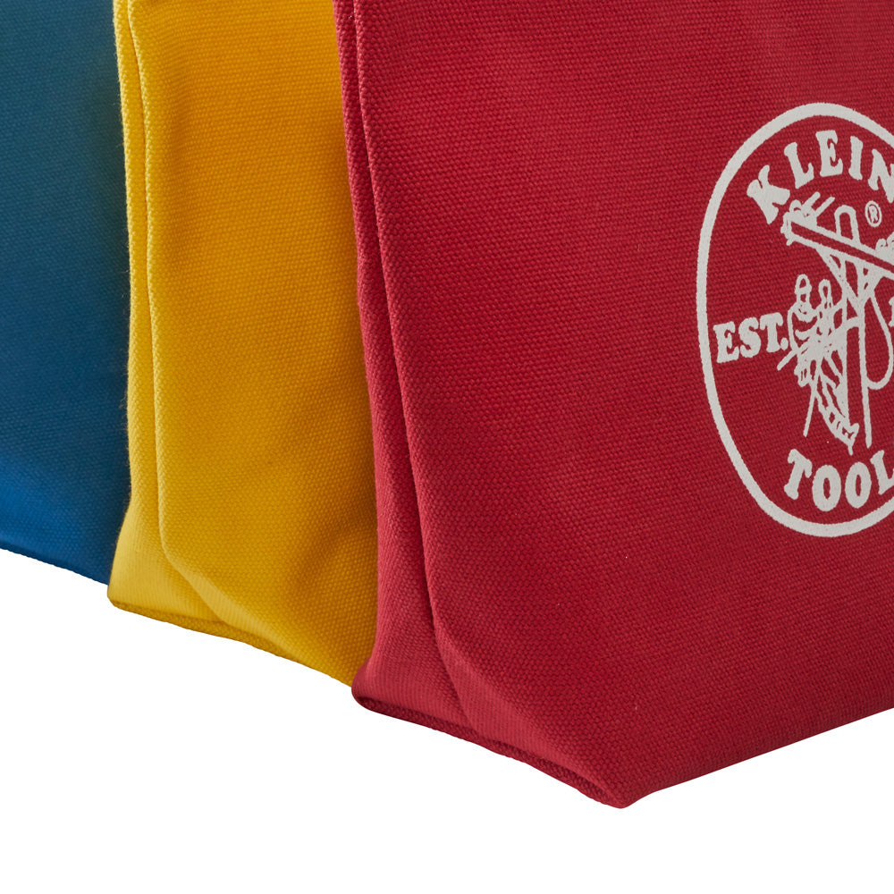 Klein Tools Zipper Bags, Assorted Canvas Tool Pouches, 3-Pack