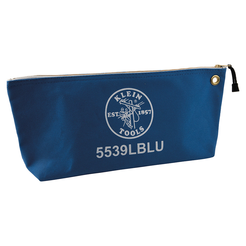 Klein Tools Zipper Bag, Large Canvas Tool Pouch, 18-Inch, Blue