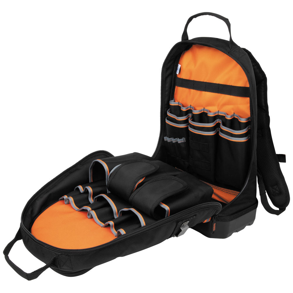 Klein Tools Tradesman Pro™ Tool Bag Backpack, 39 Pockets, Black, 14-Inch