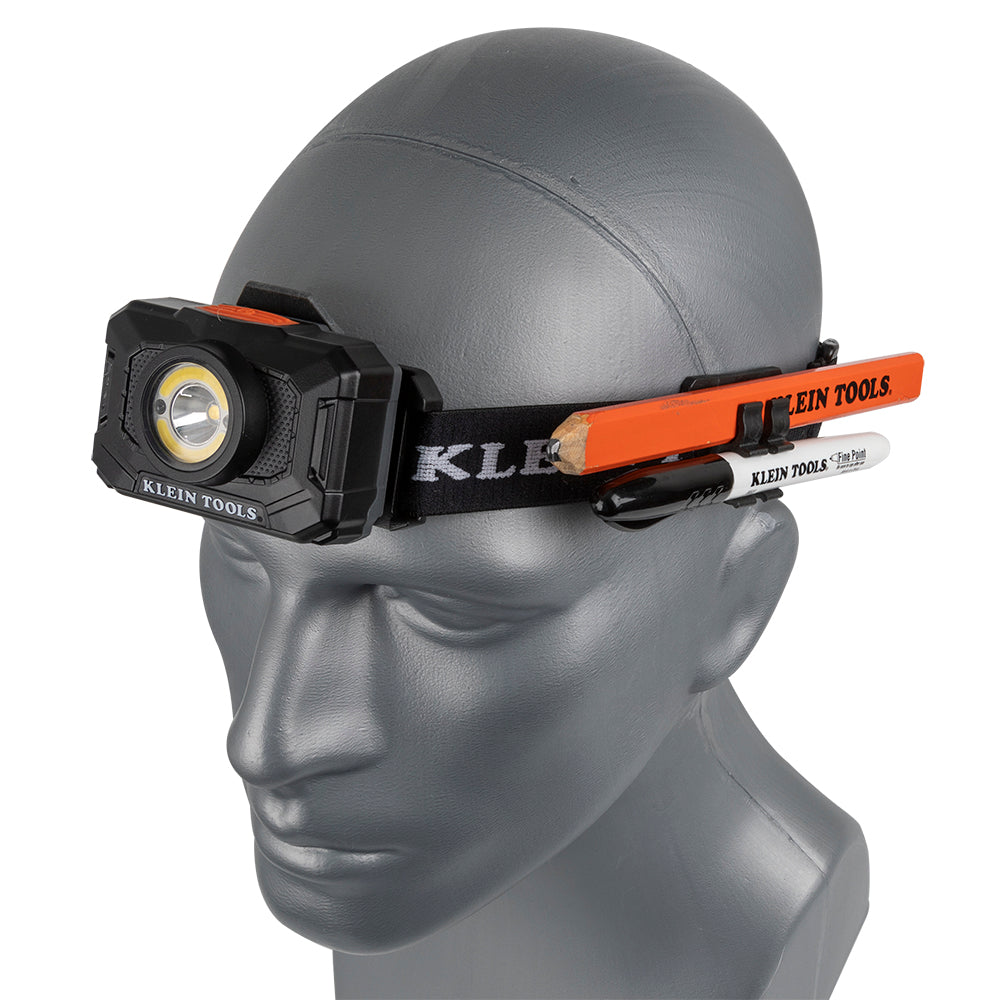Klein Tools Rechargeable 2-Color LED Headlamp with Adjustable Strap