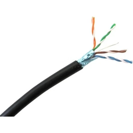 Weltron Black Category 6 F/UTP 23AWG Solid Plenum CMP Bulk Wire
