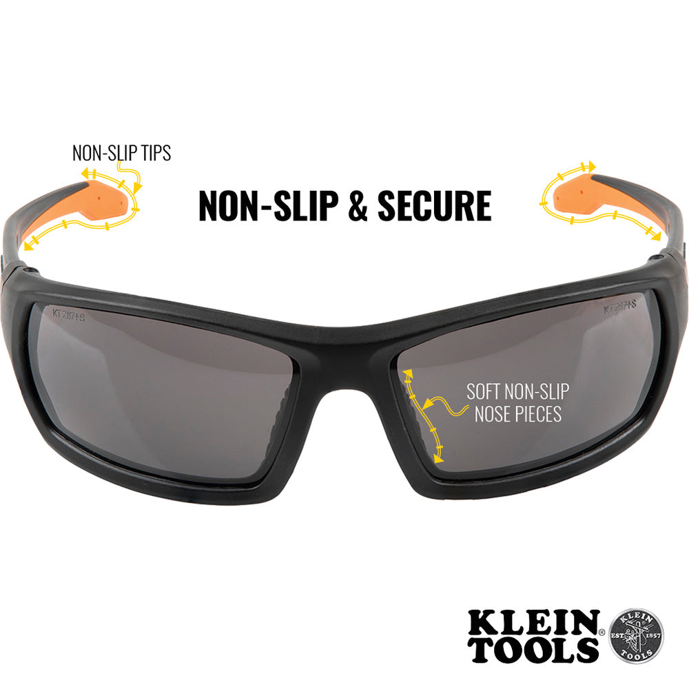 Klein Tools Professional Safety Glasses, Full Frame, Gray Lens