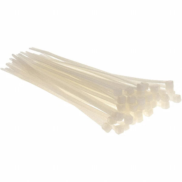 Greenlite Cable Ties 7.5" Length 50LBs Tensile Strength 100 Pack Natural