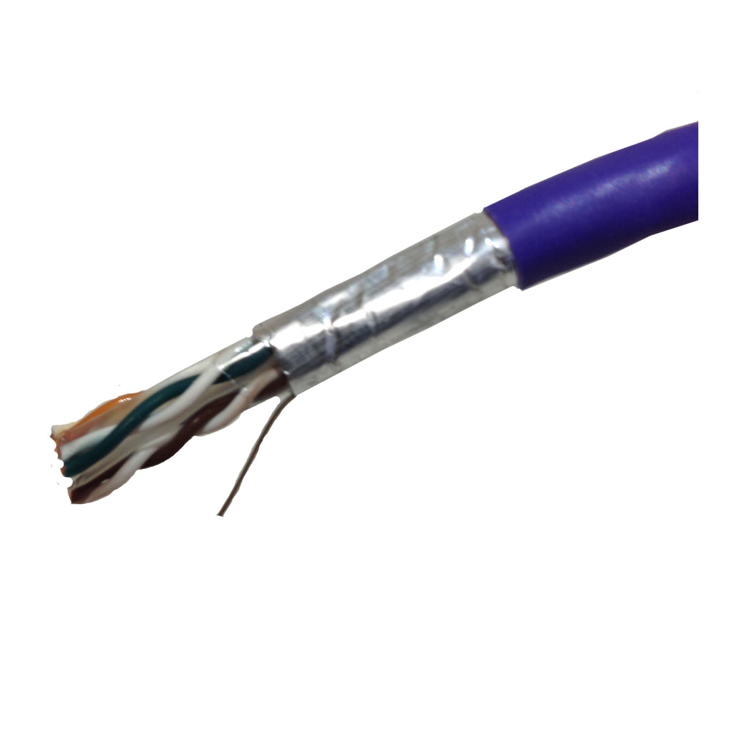 Weltron Purple Category 6 F/UTP 23AWG Solid CMR Bulk Wire