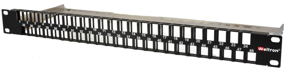 Weltron 48 Port 1RU HD Blank Panel