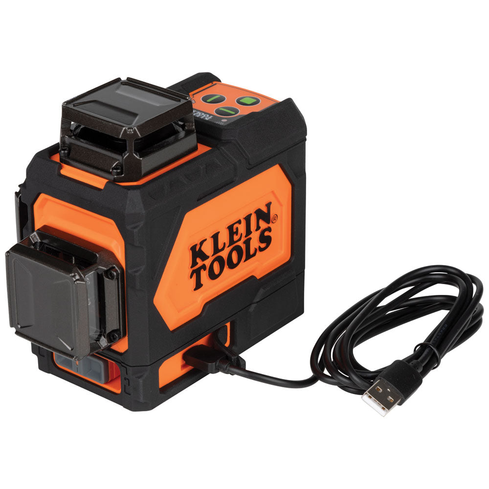 Klein Tools Rechargeable Self Leveling Green Planar Laser Level with Hard Carrying Case