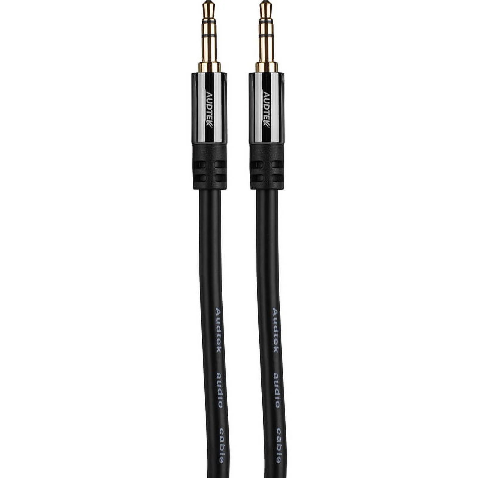 Audtek 3.5mm Stereo Male To Male Premium Dual Shield Cable 6'