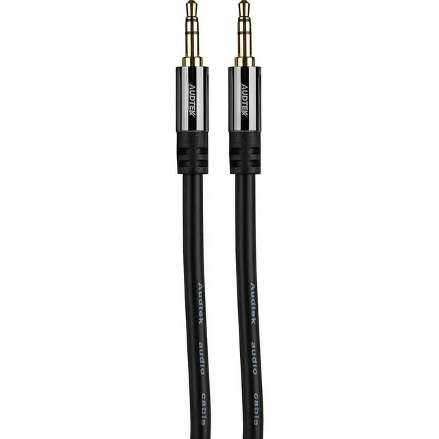 Audtek 3.5mm Stereo Male To Male Premium Dual Shield Cable 12'