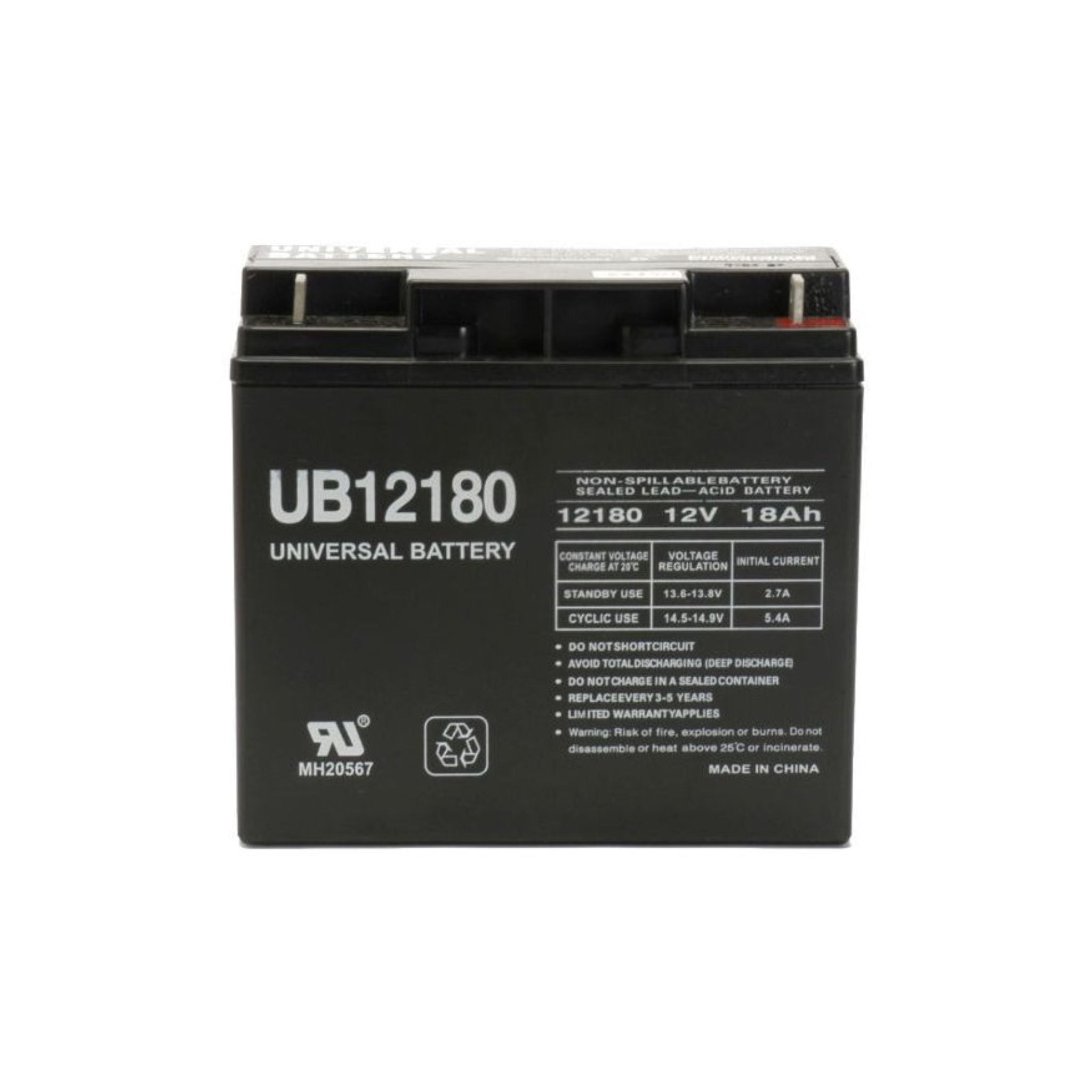 Batteries Seal Lead Acid Battery 12 Volt 18 AH Nut/Bolt Terminal