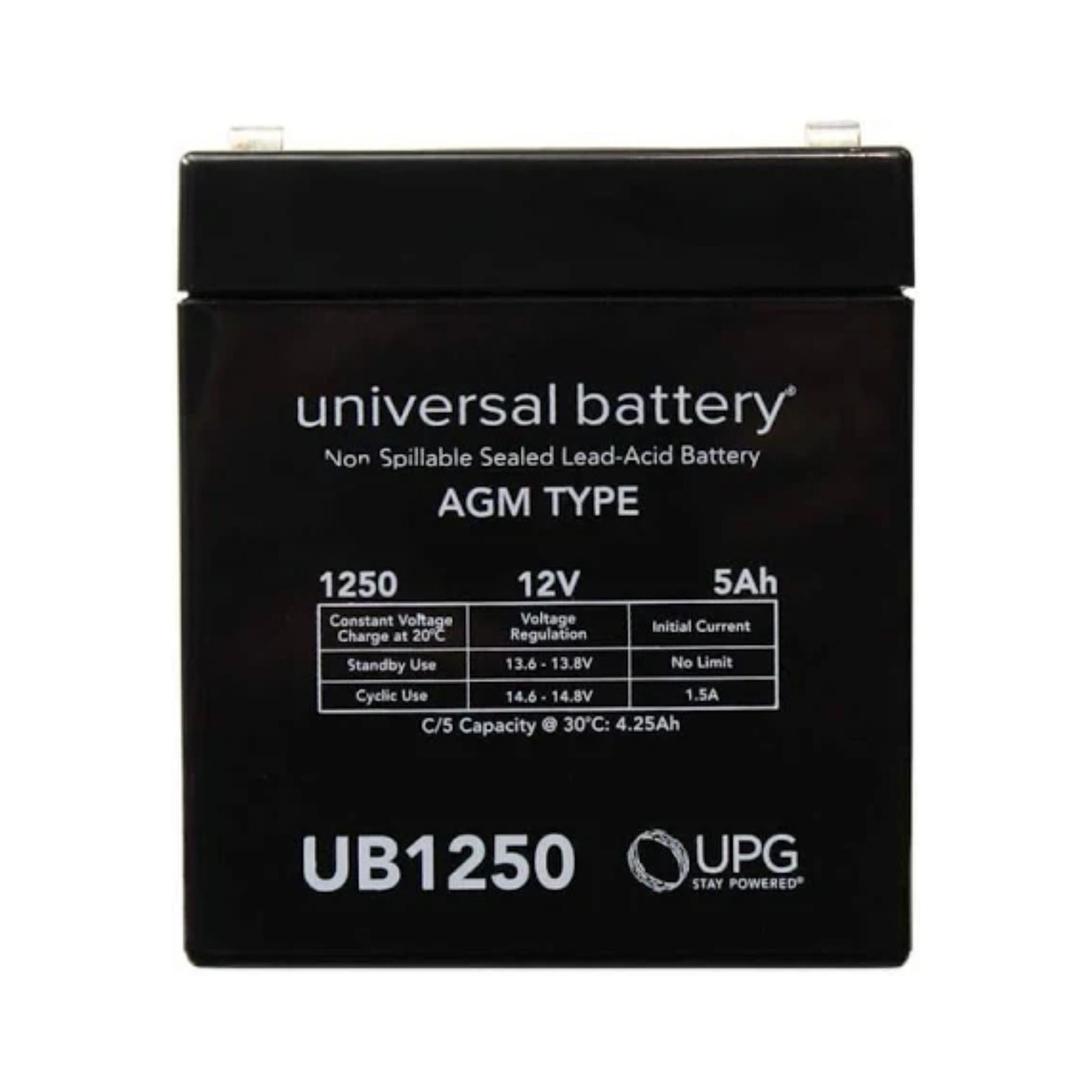 UPG Batteries Seal Lead Acid Battery 12 Volt 4.5 AH T1 Terminal