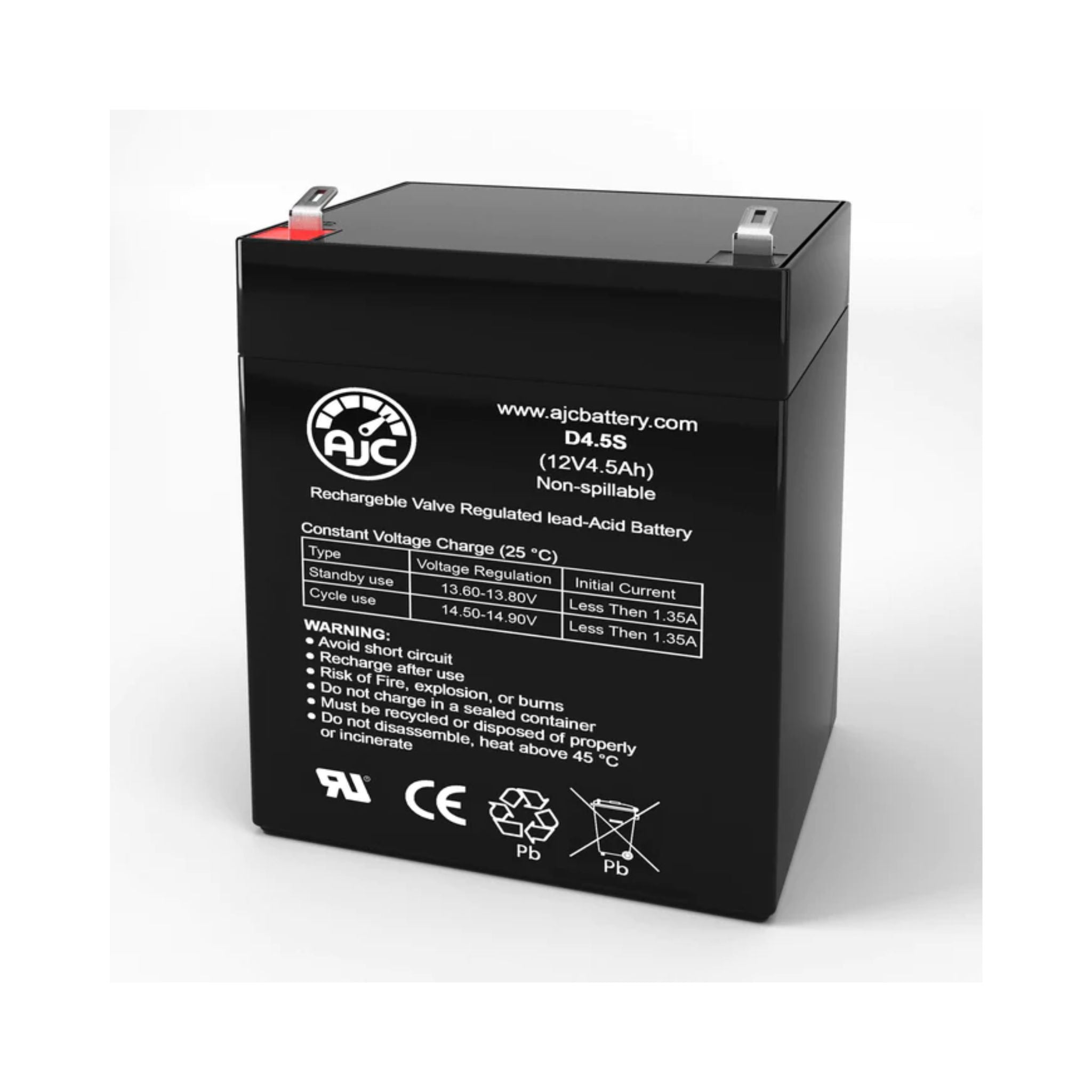 UPG Batteries Seal Lead Acid Battery 12 Volt 4.5 AH T1 Terminal