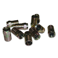 Eclipse RG6 Hex Crimp CATV F Connectors, 10 Pack