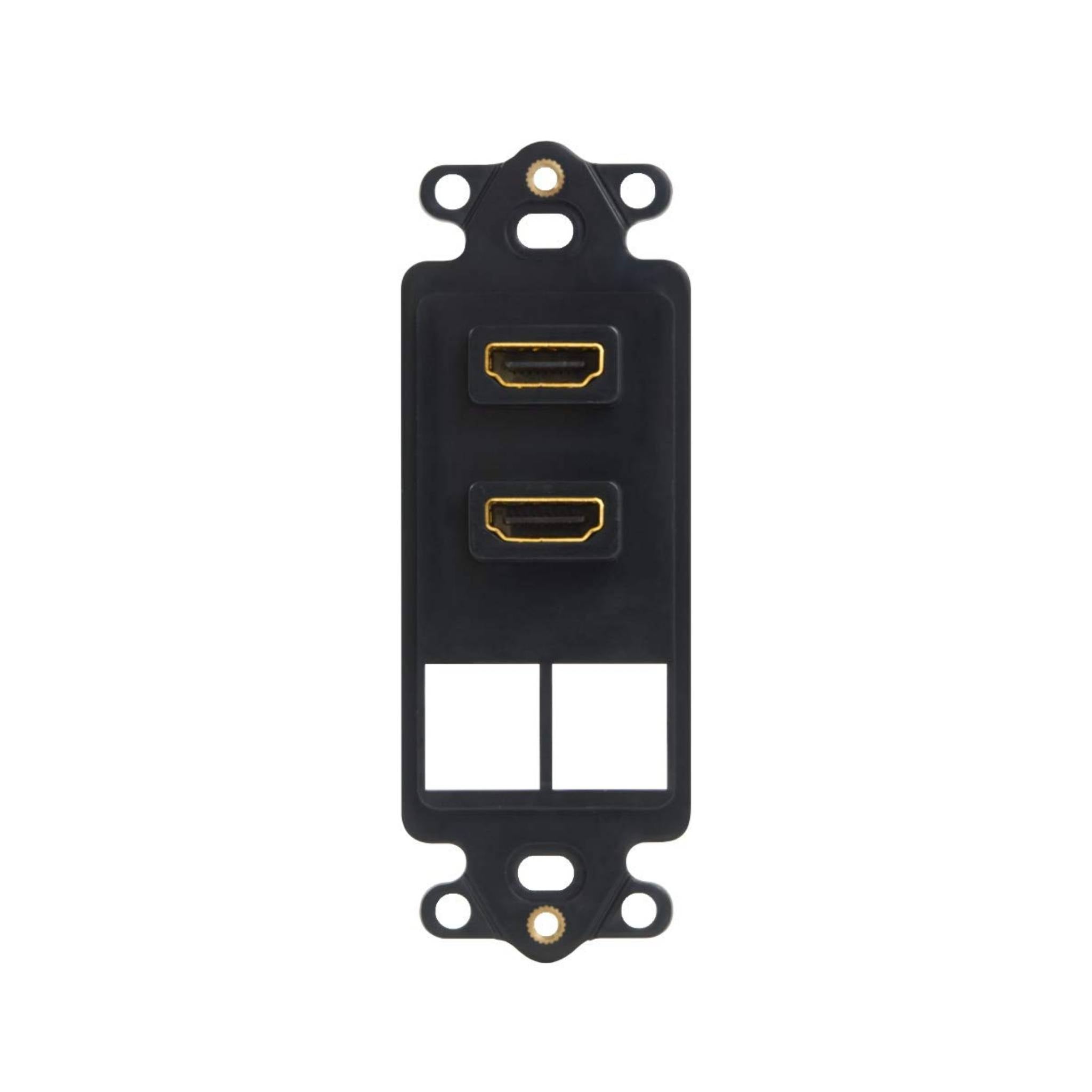 ICC Decorex Insert With Two HDMI Connector And Two Ports For HD Style Jacks